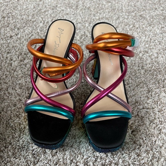 Betsey Johnson Women's Maeve Rainbow Platform Sandal Size 9.5 - Picture 3 of 10